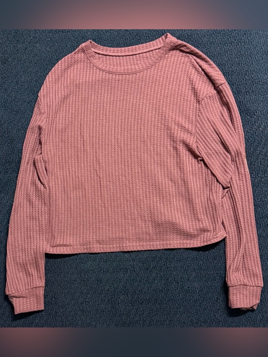 Tops - Women's Long-Sleeve Waffle Tee in Dusty Rose